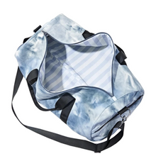Cargar imagen en el visor de la galería, Blue Tie Dye Rounded Duffle Bag
