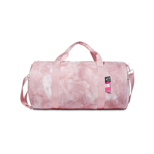 Cargar imagen en el visor de la galería, Pink Tie Dye Rounded Duffle Bag
