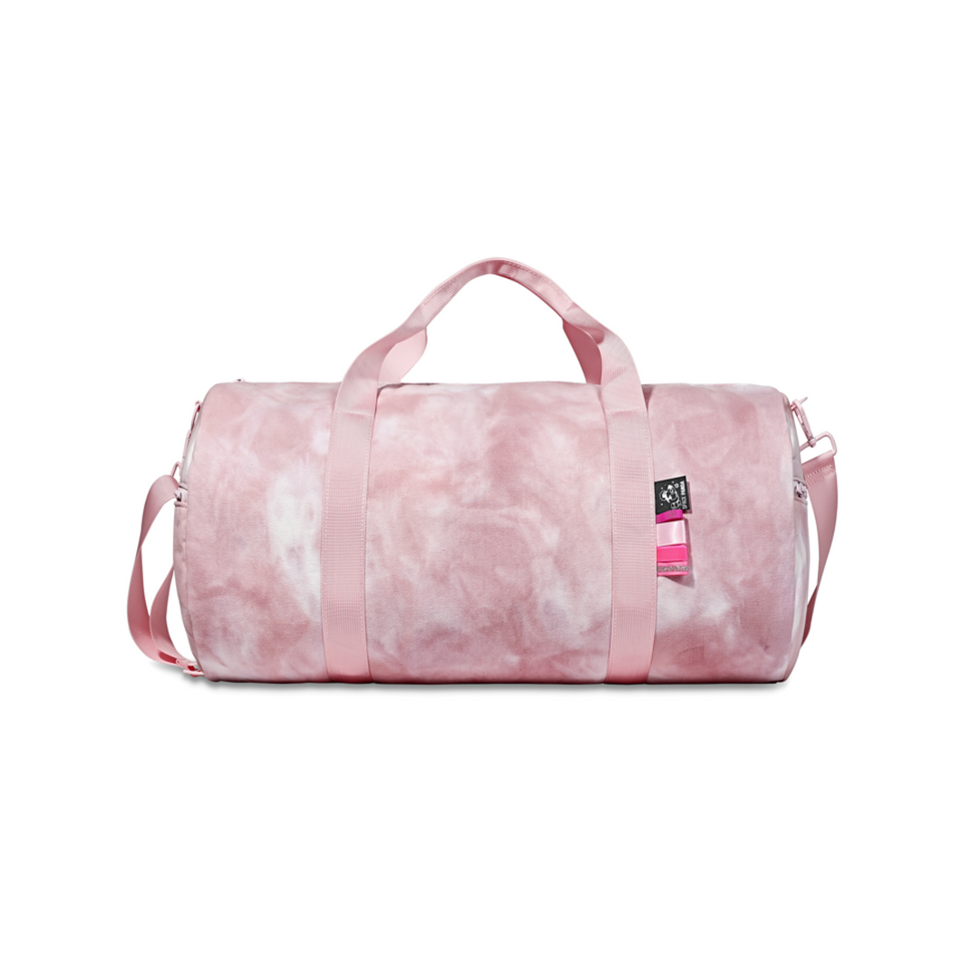 Pink Tie Dye Rounded Duffle Bag